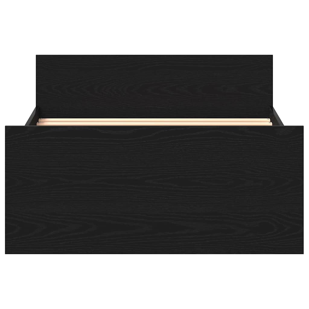 Bettgestell ohne Matratze Schwarz Eichen-Optik 100x200 cm
