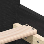 Bettgestell ohne Matratze Schwarz Eichen-Optik 90x190 cm