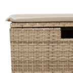 5-tlg. Garten-Sofagarnitur mit Kissen Beige Poly Rattan