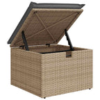 6-tlg. Garten-Sofagarnitur mit Kissen Beige Poly Rattan