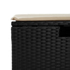6-tlg. Garten-Sofagarnitur mit Kissen Schwarz Poly Rattan