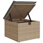 6-tlg. Garten-Sofagarnitur mit Kissen Beige Poly Rattan