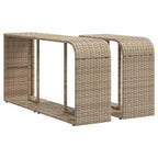10-tlg. Garten-Sofagarnitur mit Kissen Beige Poly Rattan