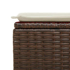6-tlg. Garten-Sofagarnitur mit Kissen Braun Poly Rattan