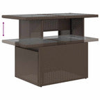5-tlg. Garten-Sofagarnitur mit Kissen Braun Poly Rattan Akazie