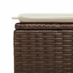 6-tlg. Garten-Sofagarnitur mit Kissen Braun Poly Rattan