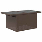 9-tlg. Garten-Sofagarnitur mit Kissen Braun Poly Rattan Akazie
