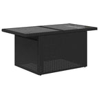 9-tlg. Garten-Sofagarnitur mit Kissen Schwarz Poly Rattan