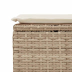 7-tlg. Garten-Sofagarnitur mit Kissen Beige Poly Rattan