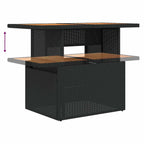7-tlg. Garten-Sofagarnitur mit Kissen Braun Poly Rattan Akazie