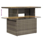 7-tlg. Garten-Sofagarnitur mit Kissen Schwarz Poly Rattan