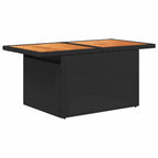 8-tlg. Garten-Sofagarnitur mit Kissen Grau Poly Rattan Akazie