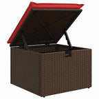 9-tlg. Garten-Sofagarnitur mit Kissen Braun Poly Rattan