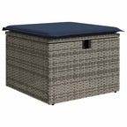 8-tlg. Garten-Sofagarnitur mit Kissen Braun Poly Rattan Akazie