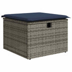 8-tlg. Garten-Sofagarnitur mit Kissen Braun Poly Rattan Akazie