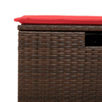 2-tlg. Garten-Sofagarnitur mit Kissen Braun Poly Rattan Akazie