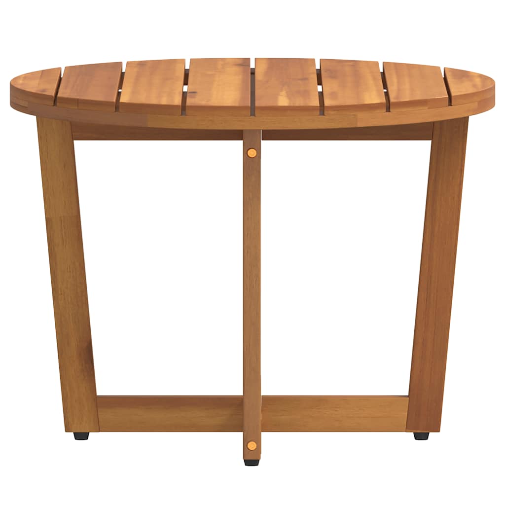 Garten-Beistelltisch Rund Ø55x40 cm Massivholz Akazie