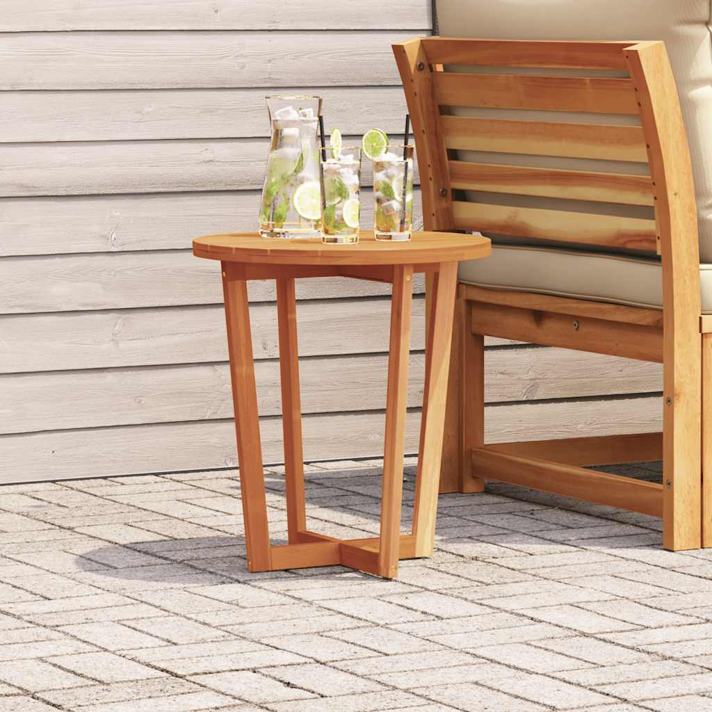 Garten-Beistelltisch Rund Ø55x60 cm Massivholz Akazie