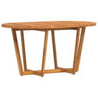 Garten-Esstisch Oval 150x90x75 cm Massivholz Akazie