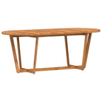 Garten-Esstisch Oval 200x90x75 cm Massivholz Akazie