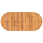 Garten-Esstisch Oval 200x90x75 cm Massivholz Akazie