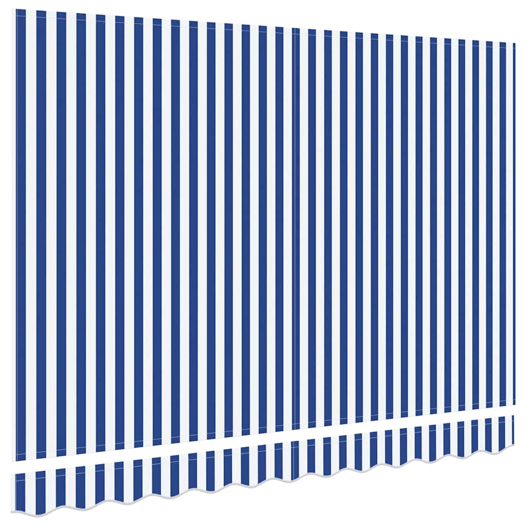 Markisenersatzstoff Blau und Weiß 3,5 x 2 m Polyester