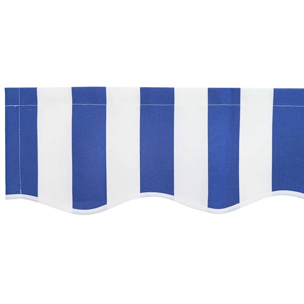 Markisenersatzstoff Blau und Weiß 4 x 2 m Polyester
