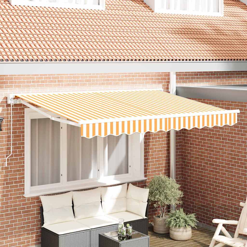 Markisenersatzstoff Gelb und Weiß 2,5 x 2 m Polyester
