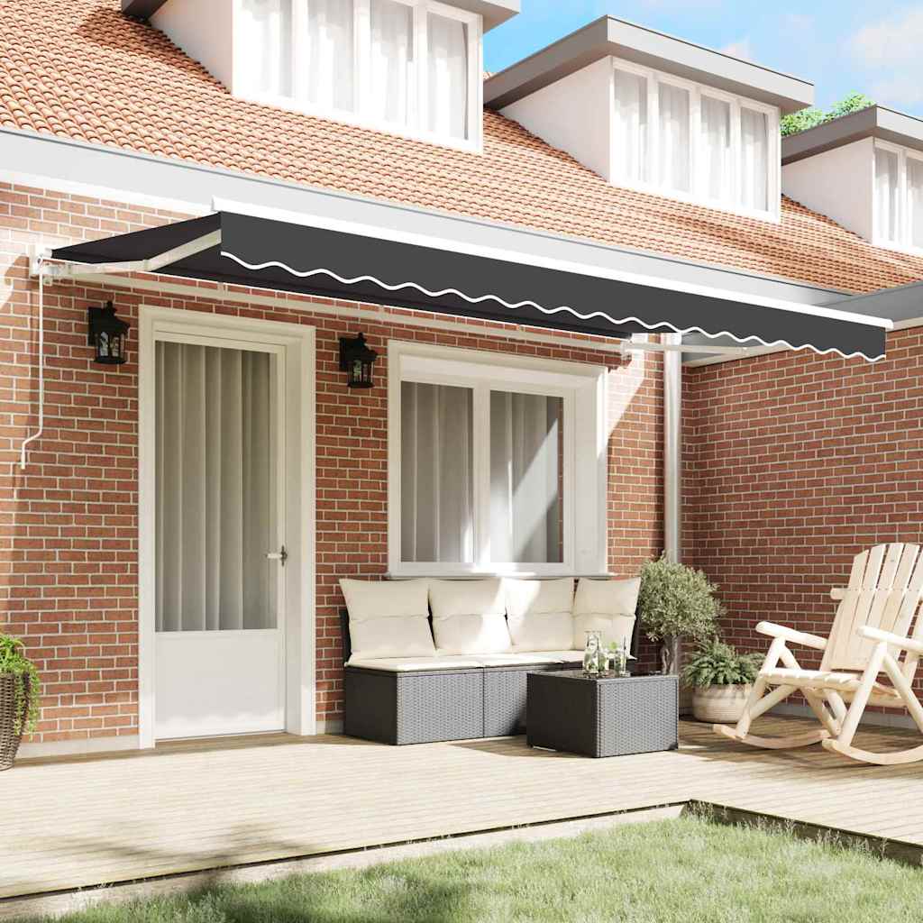 Markisenersatzstoff Anthrazit 4 x 2 m Polyester
