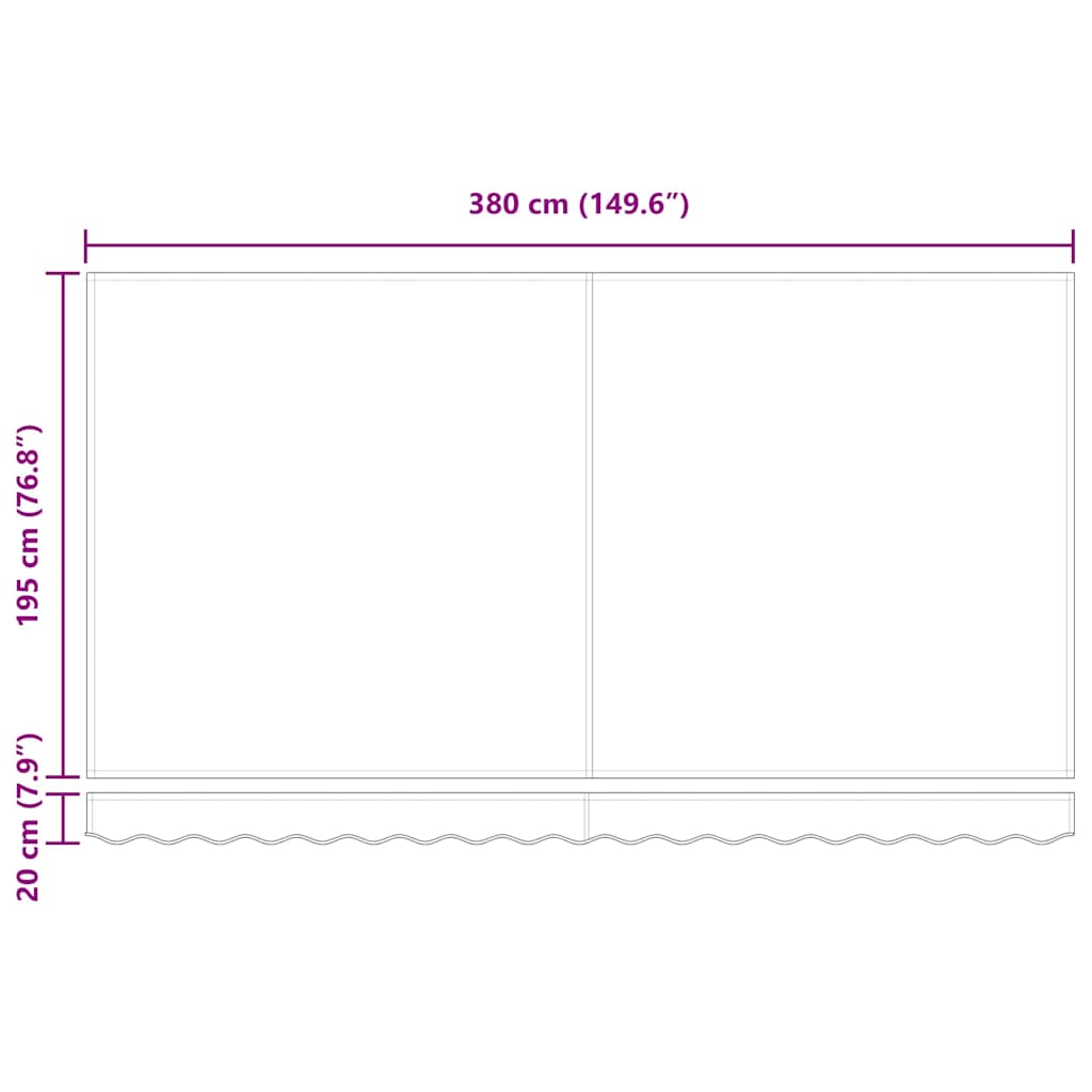 Markisenersatzstoff Anthrazit 4 x 2 m Polyester