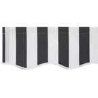 Markisenersatzstoff Anthrazit und Weiß 3,5 x 2 m Polyester