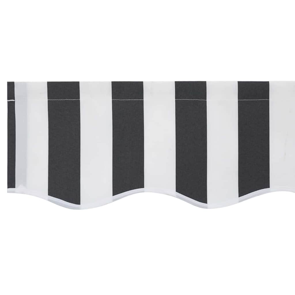 Markisenersatzstoff Anthrazit und Weiß 3,5 x 2 m Polyester