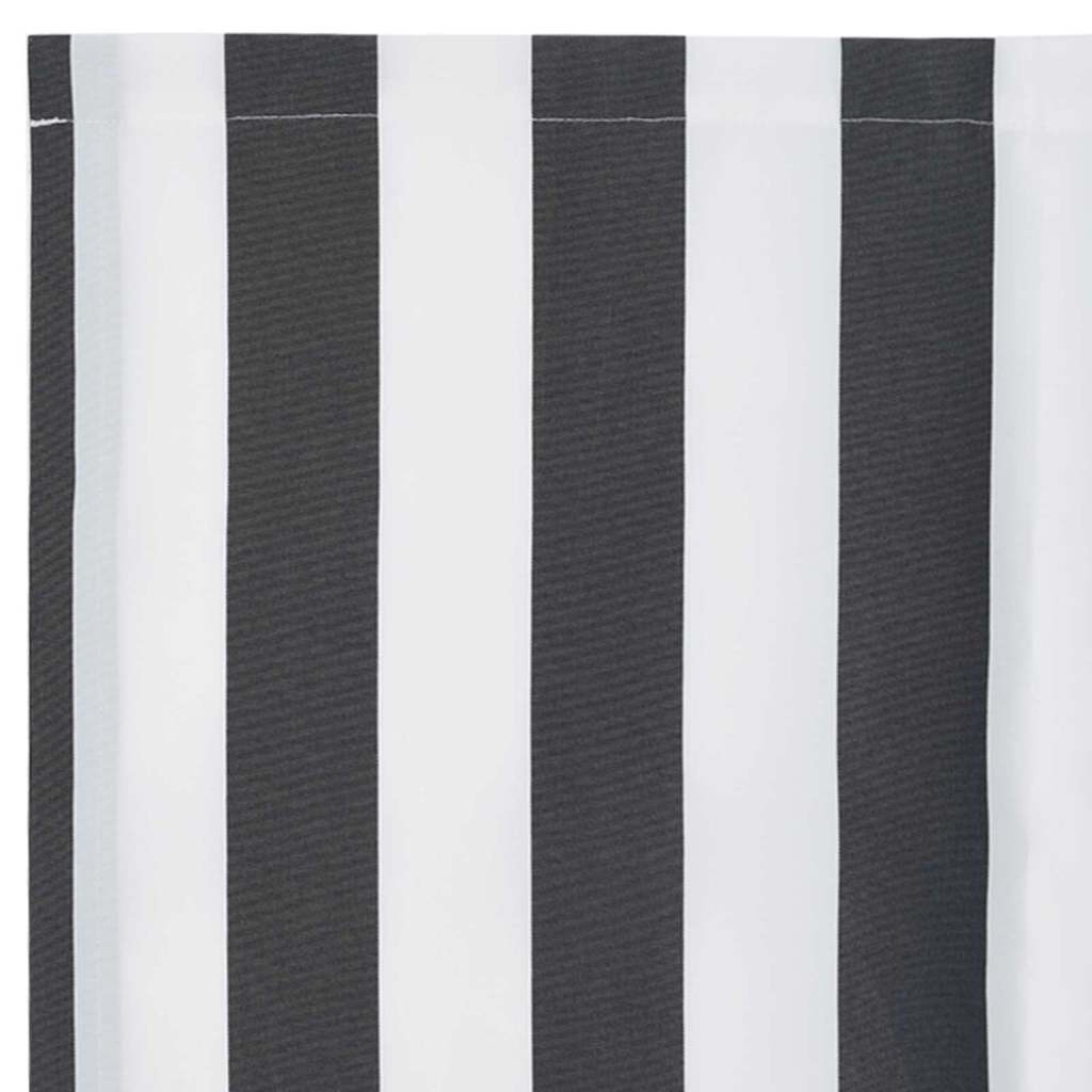 Markisenersatzstoff Anthrazit und Weiß 3,5 x 2 m Polyester