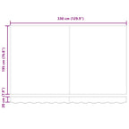 Markisenersatzstoff Anthrazit und Weiß 3,5 x 2 m Polyester