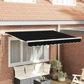 Markisenersatzstoff Schwarz 3 x 2,5 m Polyester