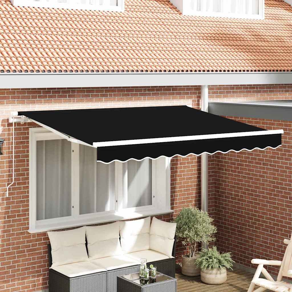 Markisenersatzstoff Schwarz 3 x 2,5 m Polyester