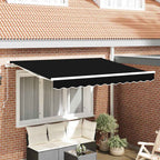 Markisenersatzstoff Schwarz 3,5 x 2,5 m Polyester