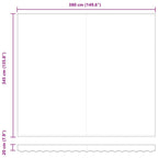 Markisenersatzstoff Beige 4 × 3,5 m Polyester