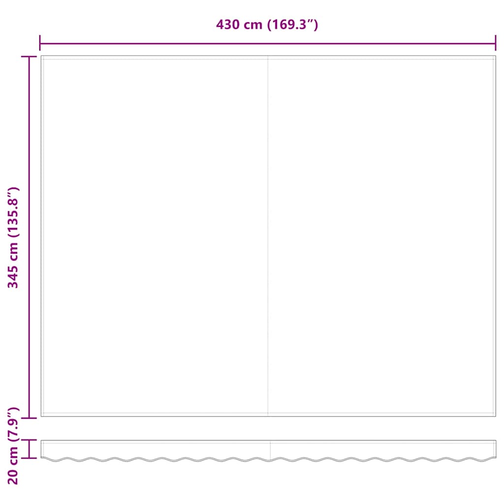 Markisenersatzstoff Beige 430 x 345 cm Polyester