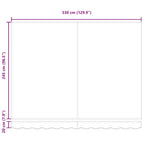 Markisenersatzstoff Weiß 3,5 x 2,5 m Polyester