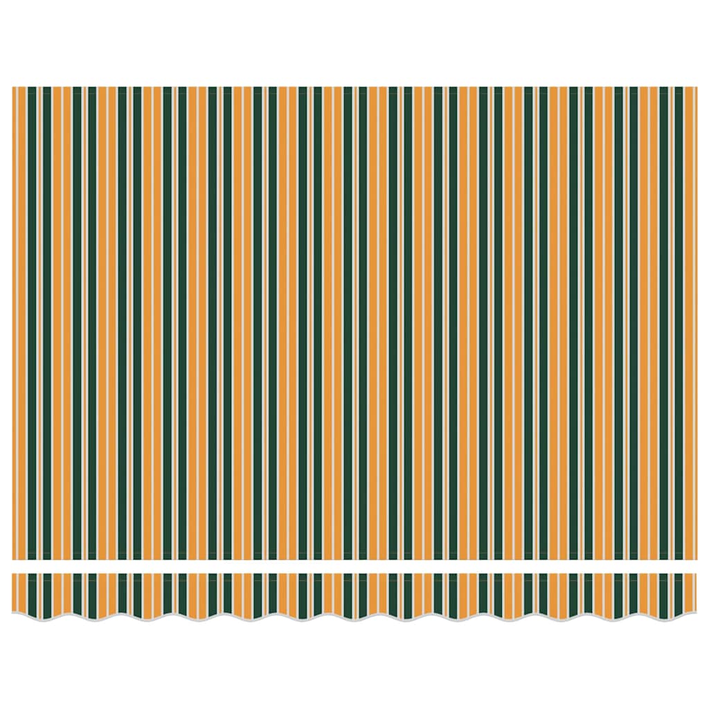 Markisenersatzstoff Grün und Gelb 3 x 2,5 m Polyester