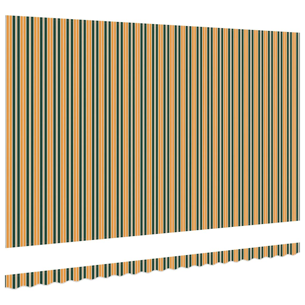 Markisenersatzstoff Grün und Gelb 5 x 3,5 m Polyester