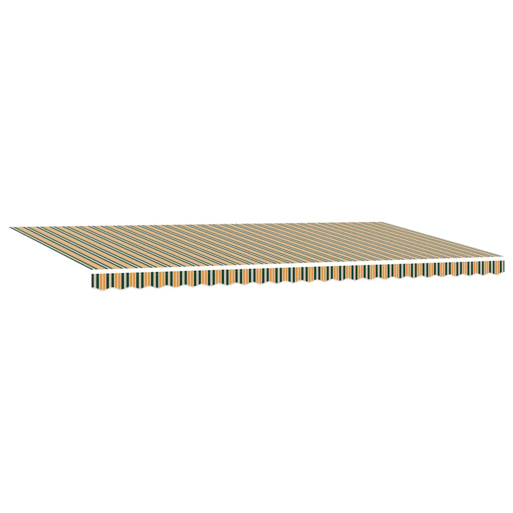 Markisenersatzstoff Grün und Gelb 6 x 3,5 m Polyester