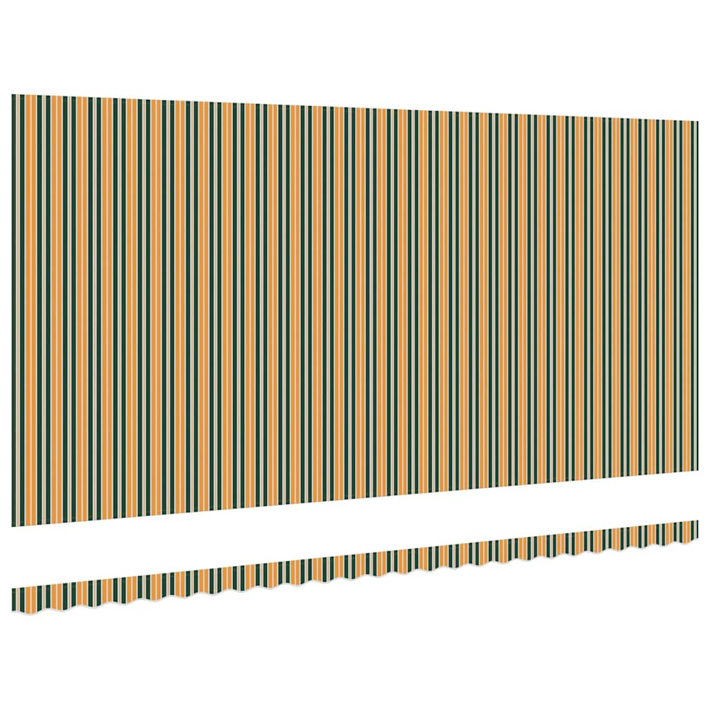 Markisenersatzstoff Grün und Gelb 6 x 3,5 m Polyester