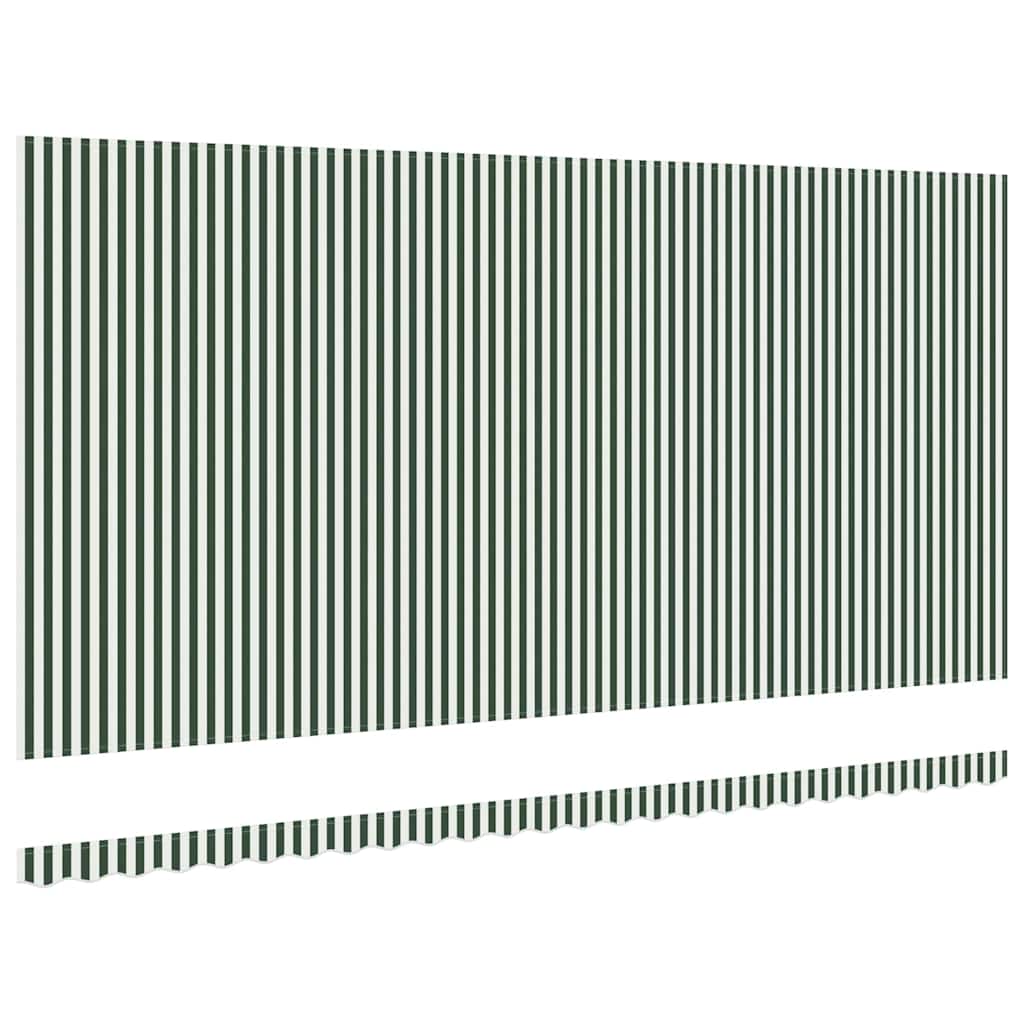 Markisenersatzstoff Grün und Weiß 6 x 3 m Polyester