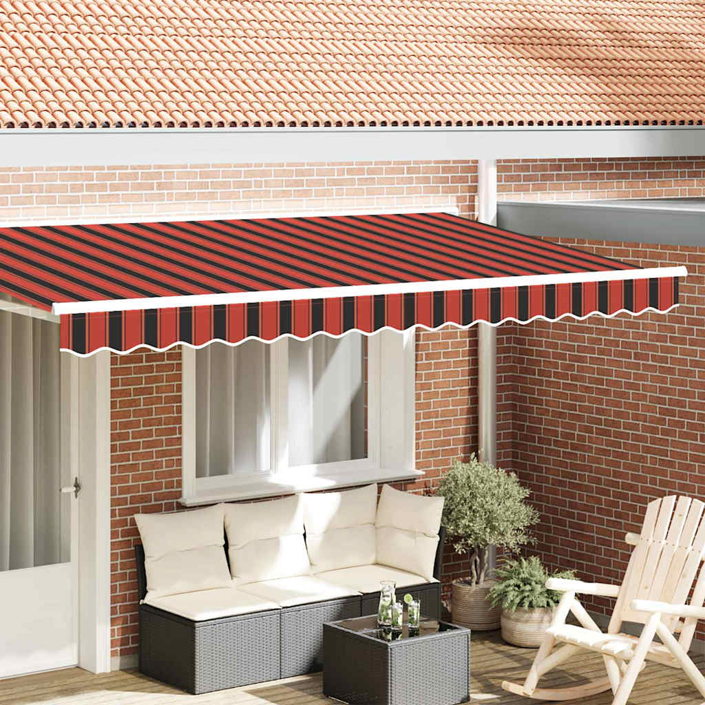 Markisenschürzen-Ersatz Orange / Schwarz / Gelb 4 m Polyester