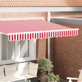 Markisenschürzen-Ersatz Rot und Weiß 2,5 m Polyester