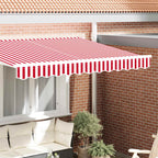 Markisenschürzen-Ersatz Rot und Weiß 2,5 m Polyester