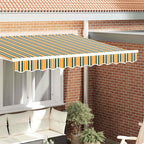 Markisenschürzen-Ersatz Grün und Gelb 3,5 m Polyester