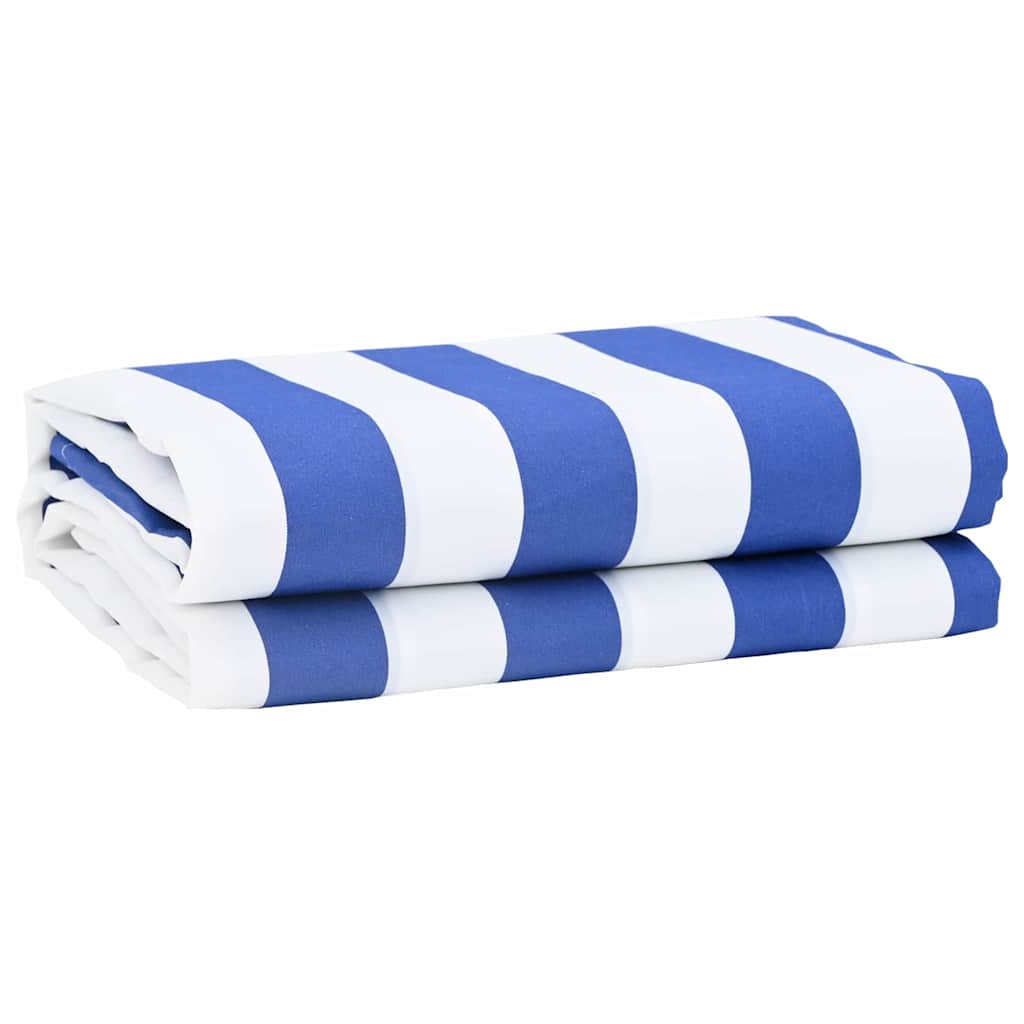 Markisenersatzstoff Blau und Weiß 1000 x 160 cm Polyester
